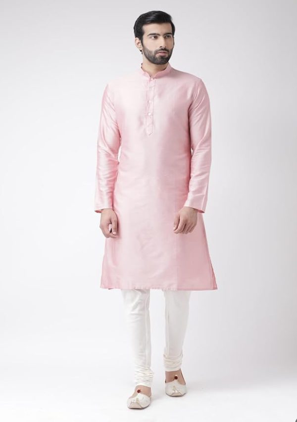 Rose Pink-Coloured Printed Kurta