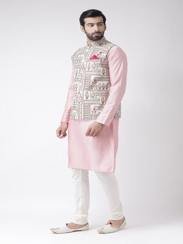 Rose Pink-Coloured Printed Kurta