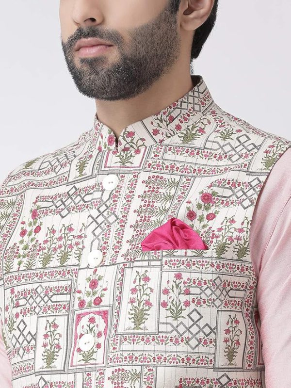 Rose Pink-Coloured Printed Kurta